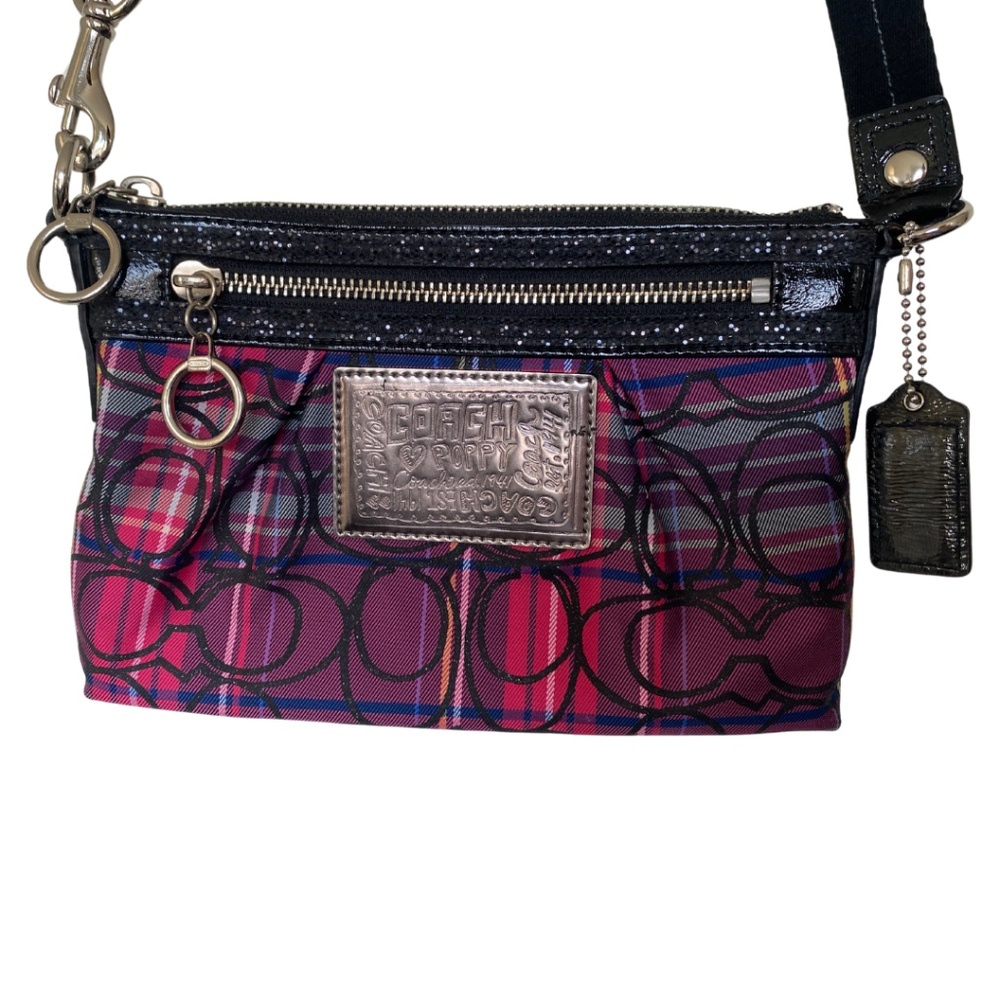 Vintage Coach Plaid Poppy Purse